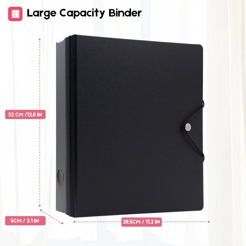 Tugle A4 Kpop Photocard Binder with 25 Pages 9 Pocket, 2x3 inch Kpop Photocard Holder Book, Photo Album for Fujifilm Instax Mini Camera Polaroid Printer Photo Film (Black) - Image 2
